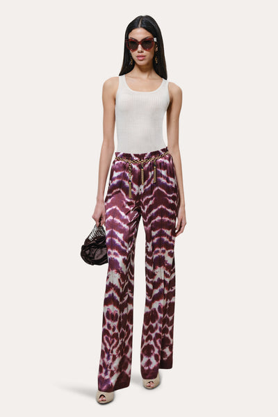 Lila Ikat Silk Pant