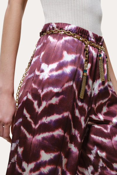 Lila Ikat Silk Pant