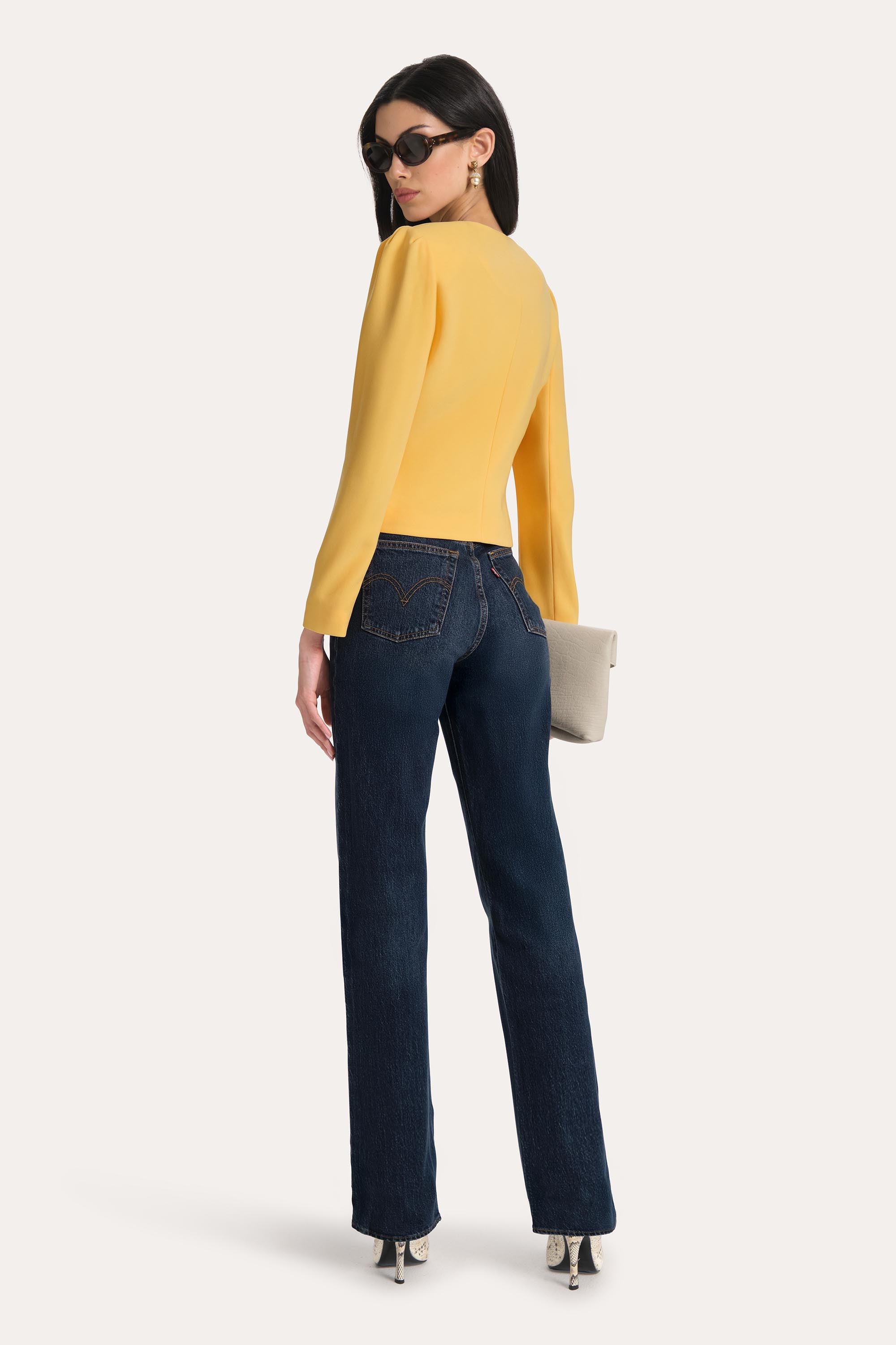 Sienna Crepe Ruched Jacket