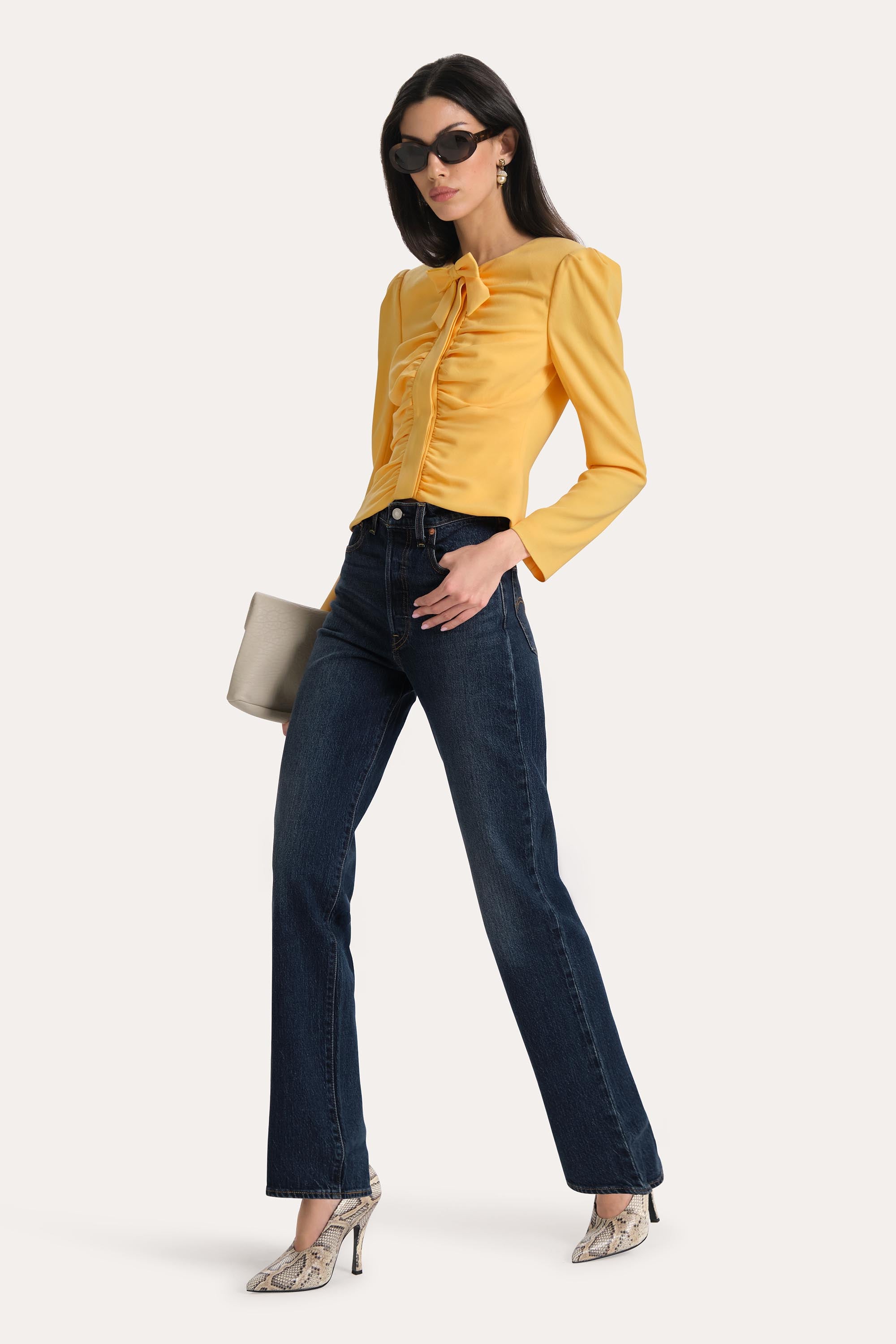 Sienna Crepe Ruched Jacket