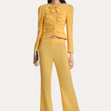 Sienna Crepe Ruched Jacket