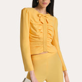 Sienna Crepe Ruched Jacket