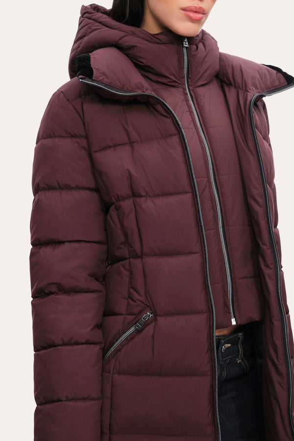 Tahari Dual-Layer Down Coat