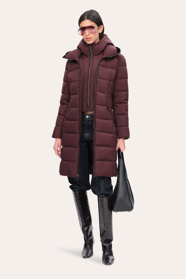 Tahari Dual-Layer Down Coat