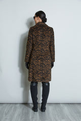 Tahari Zebra Wool Blend Coat