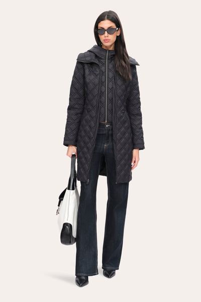 Tahari Quilted Down Coat Image 1