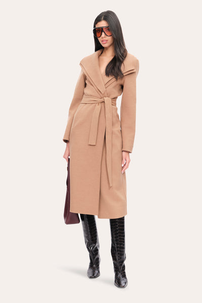 Tahari Long Wool Coat Image 1