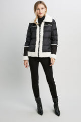 Tahari Faux Shearling Puffer Coat