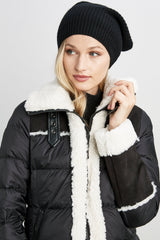 Tahari Faux Shearling Puffer Coat
