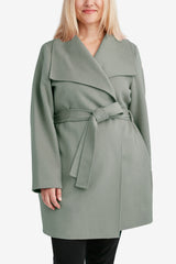 Tahari Double Face Lightweight Wool Wrap Coat, Plus Size