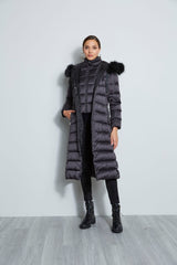 Tahari Maxi Layer Puffer Coat