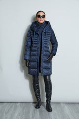 Tahari Double Layer Puffer Coat