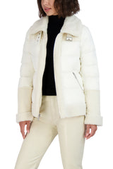 Tahari Faux Shearling Puffer Coat