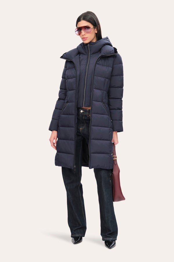 Tahari Dual-Layer Down Coat