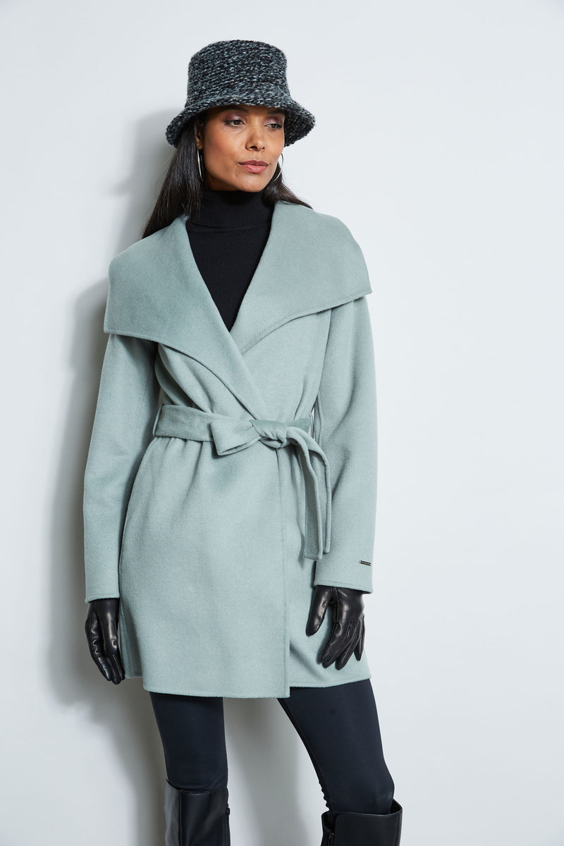 grey wool wrap coat