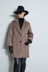 Tahari Double Face Wool Blend Two Button Coat