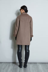Tahari Double Face Wool Blend Two Button Coat