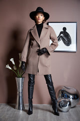 Tahari Double Face Wool Blend Two Button Coat