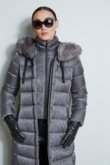Tahari Maxi Layer Puffer Coat
