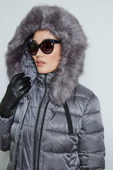 Tahari Maxi Layer Puffer Coat