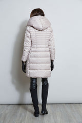 Tahari Double Layer Long Puffer Coat