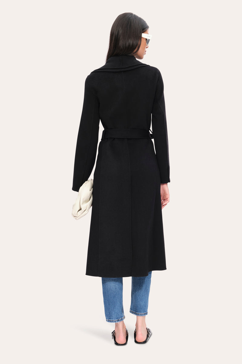 Tahari Long Wool Wrap Coat