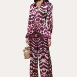 Lila Ikat Silk Button Down