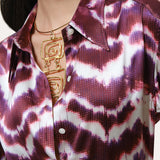Lila Ikat Silk Button Down