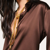 Silk Button Down