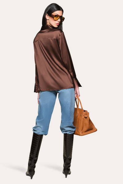 Silk Button Down Image 3