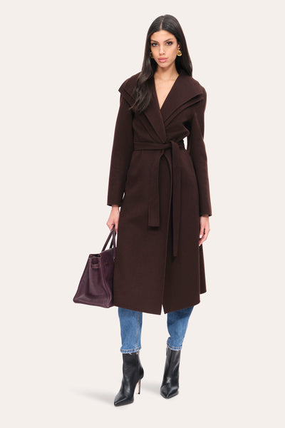 Tahari Long Wool Coat Image 1