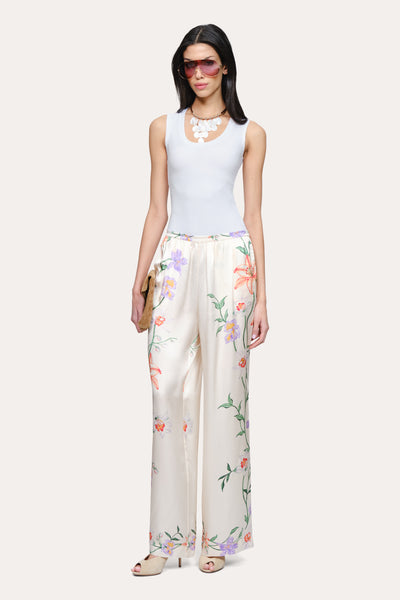 Frances Floral Silk Pant