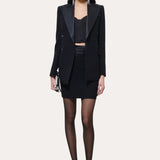 Roxy Japanese Crepe Tuxedo Skirt