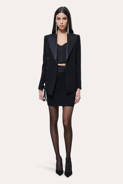 Roxy Japanese Crepe Tuxedo Mini Skirt
