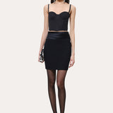Roxy Japanese Crepe Tuxedo Skirt