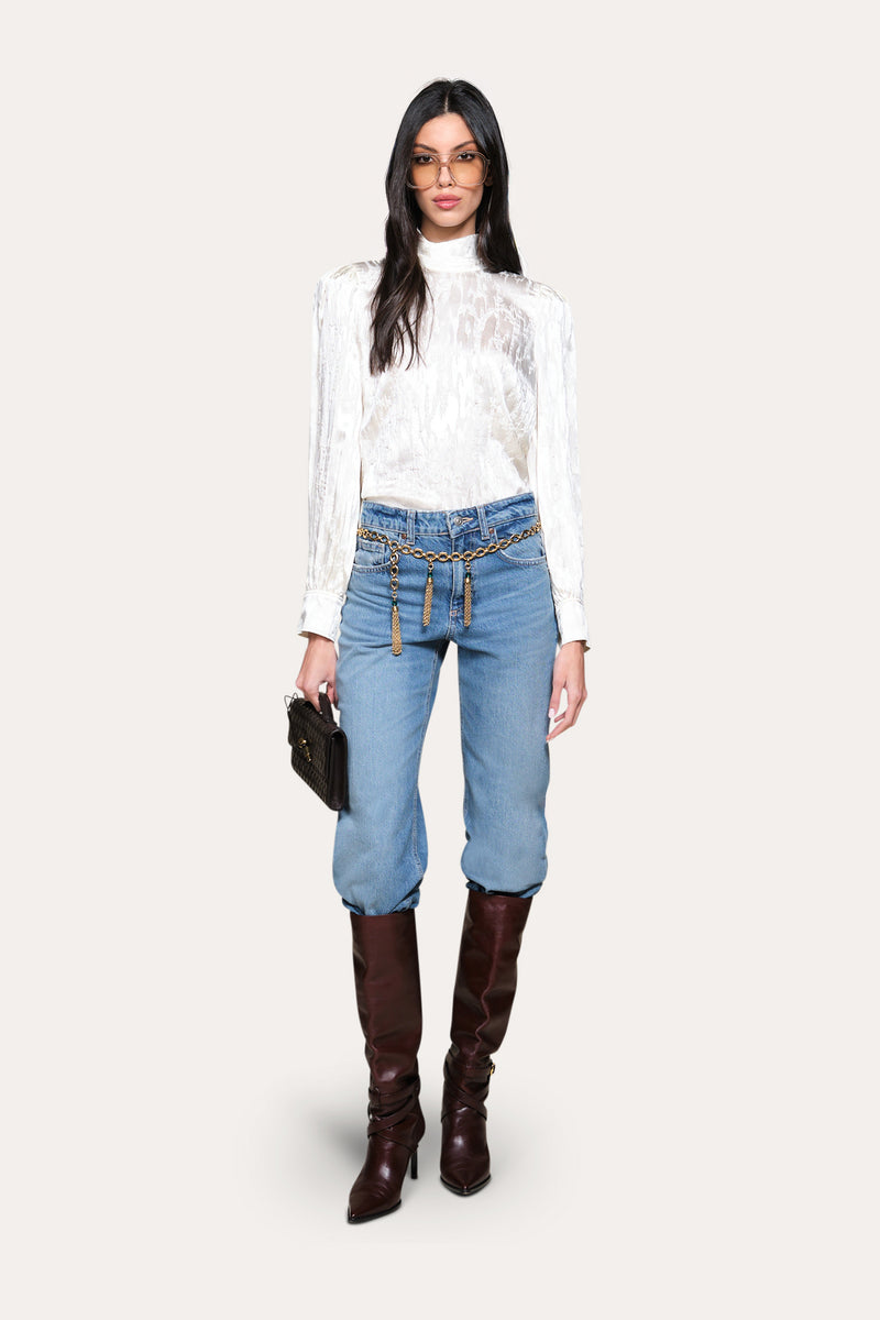 Silk Jacquard Blouse