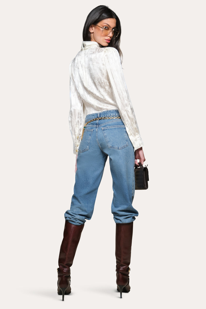 Silk Jacquard Blouse