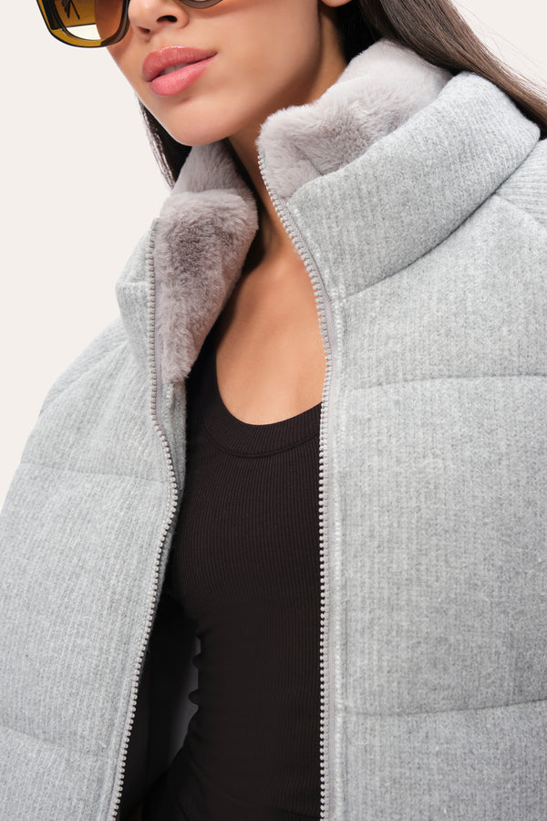 Tahari Knit Down Jacket