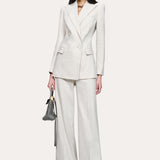 Solenne Double Breasted Linen Blazer