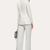 Solenne Double Breasted Linen Blazer