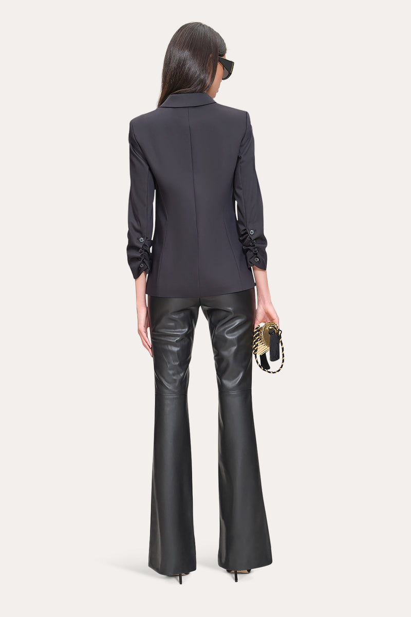 Ruched Sleeve Blazer