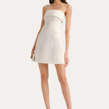 Lauren Linen Foldover Mini Dress