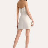 Lauren Linen Foldover Mini Dress