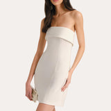 Lauren Linen Foldover Mini Dress