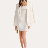 Lauren Linen Foldover Mini Dress