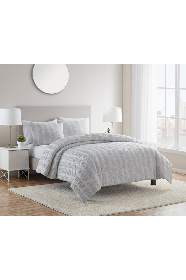 Monotone Stripe 3-Piece Comforter Set, King