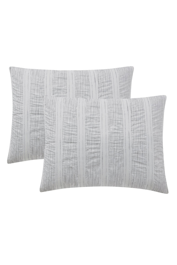 Monotone Stripe 3-Piece Comforter Set, Full/Queen
