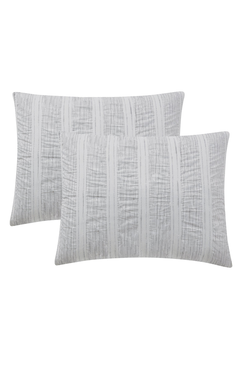 Tahari Monotone Stripe 3-Piece Comforter Set, Full/Queen