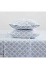 Tahari Medallion Cotton Flannel 4 Piece Sheet Set, Queen