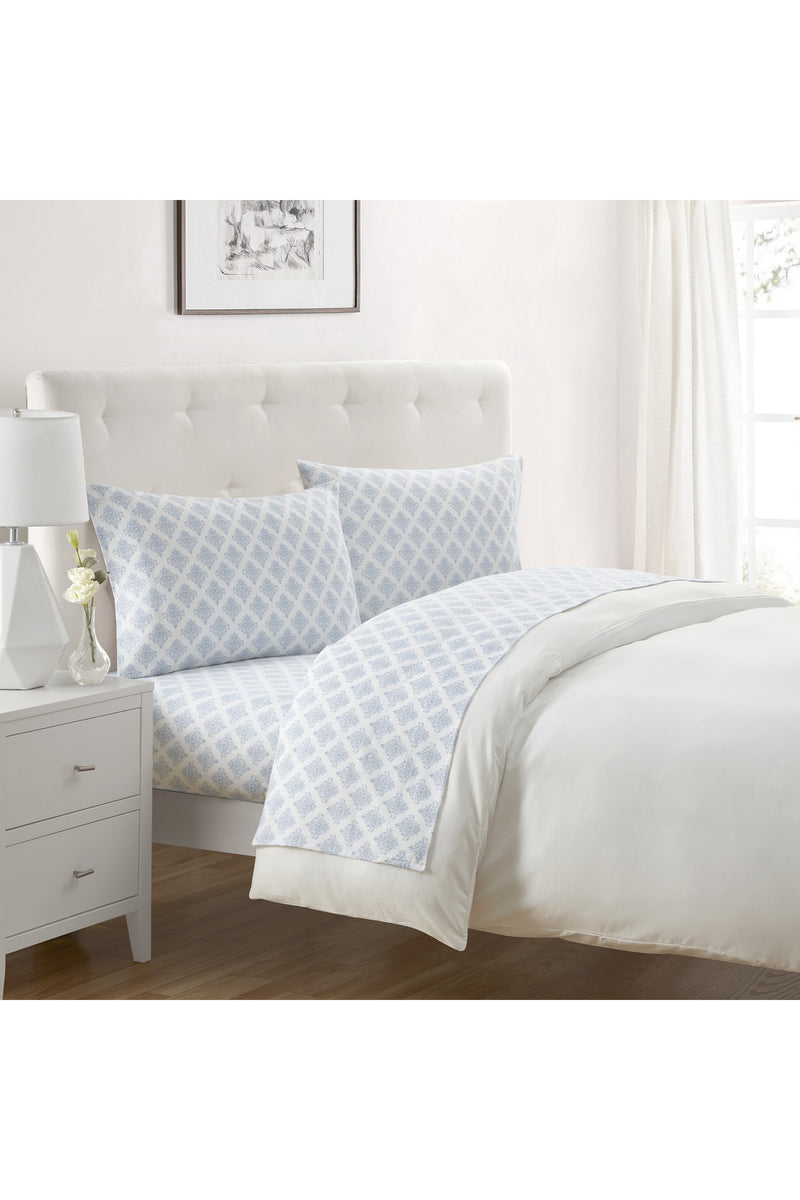 Cotton Medallion 4 Piece Sheet Set, Queen